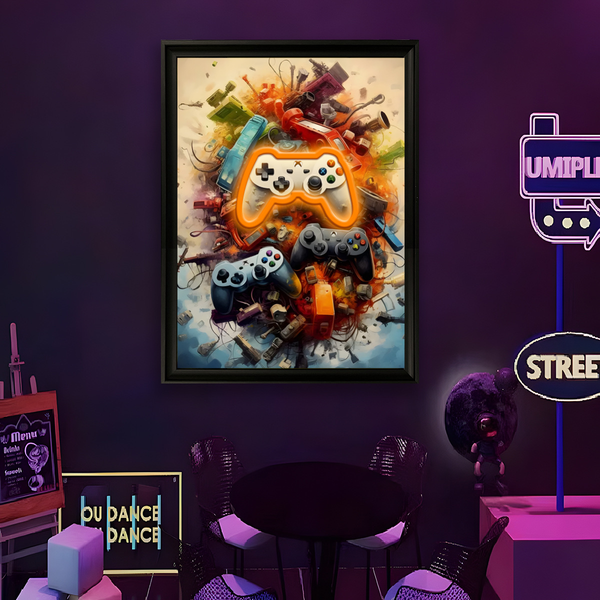 Home Decor Painting - Lampu Neon LED Bertenaga USB Poster