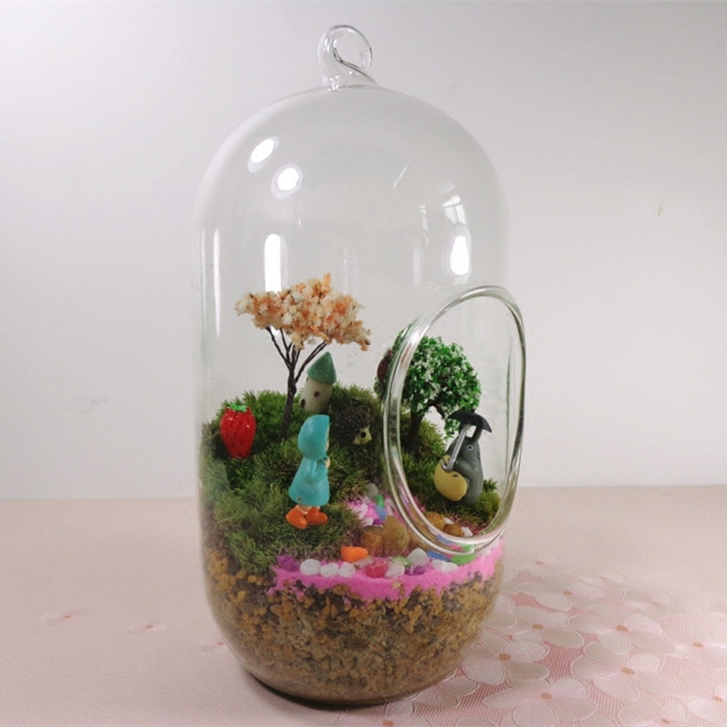 Terrarium Glass Bottle - 2pcs/pak 10*20cm Vas Terarium Kaca Silinder