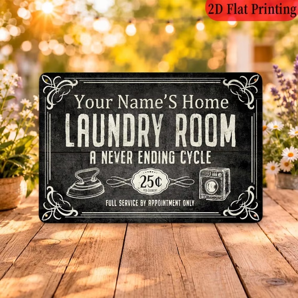 Home Decor Kitchen - Papan Nama Laundry Kustom, Dekorasi Dinding