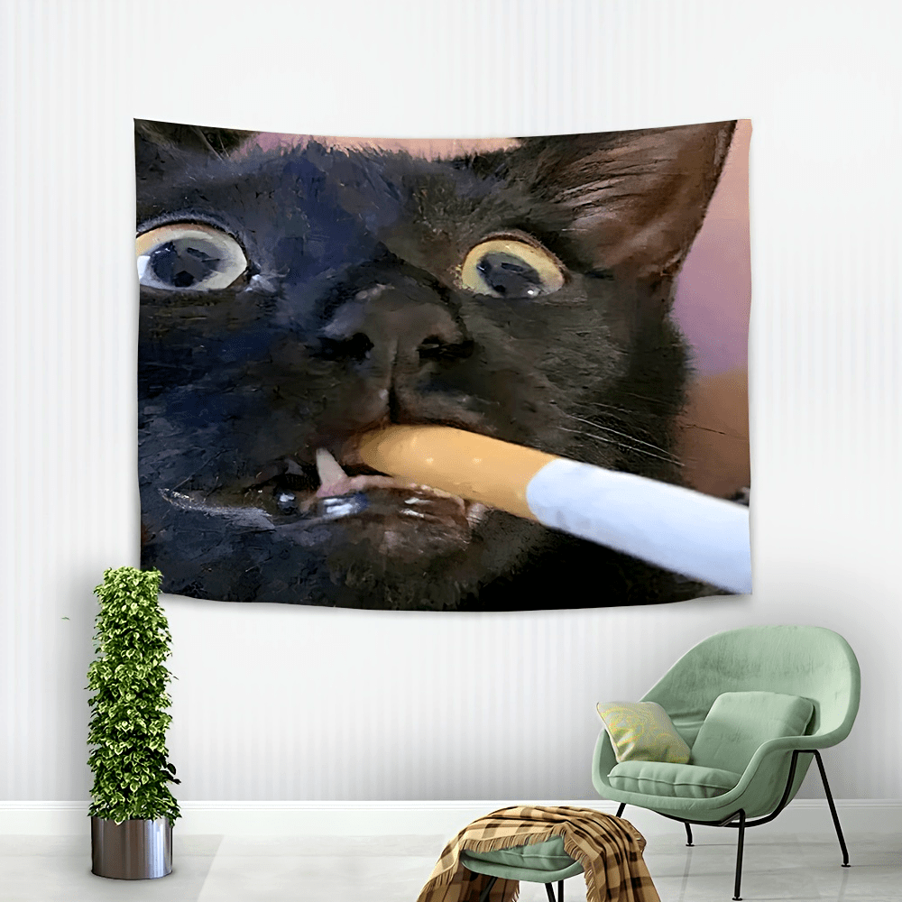 Home Decor Emoji - VIKAMA Hiasan Dinding Permadani Meme Kucing
