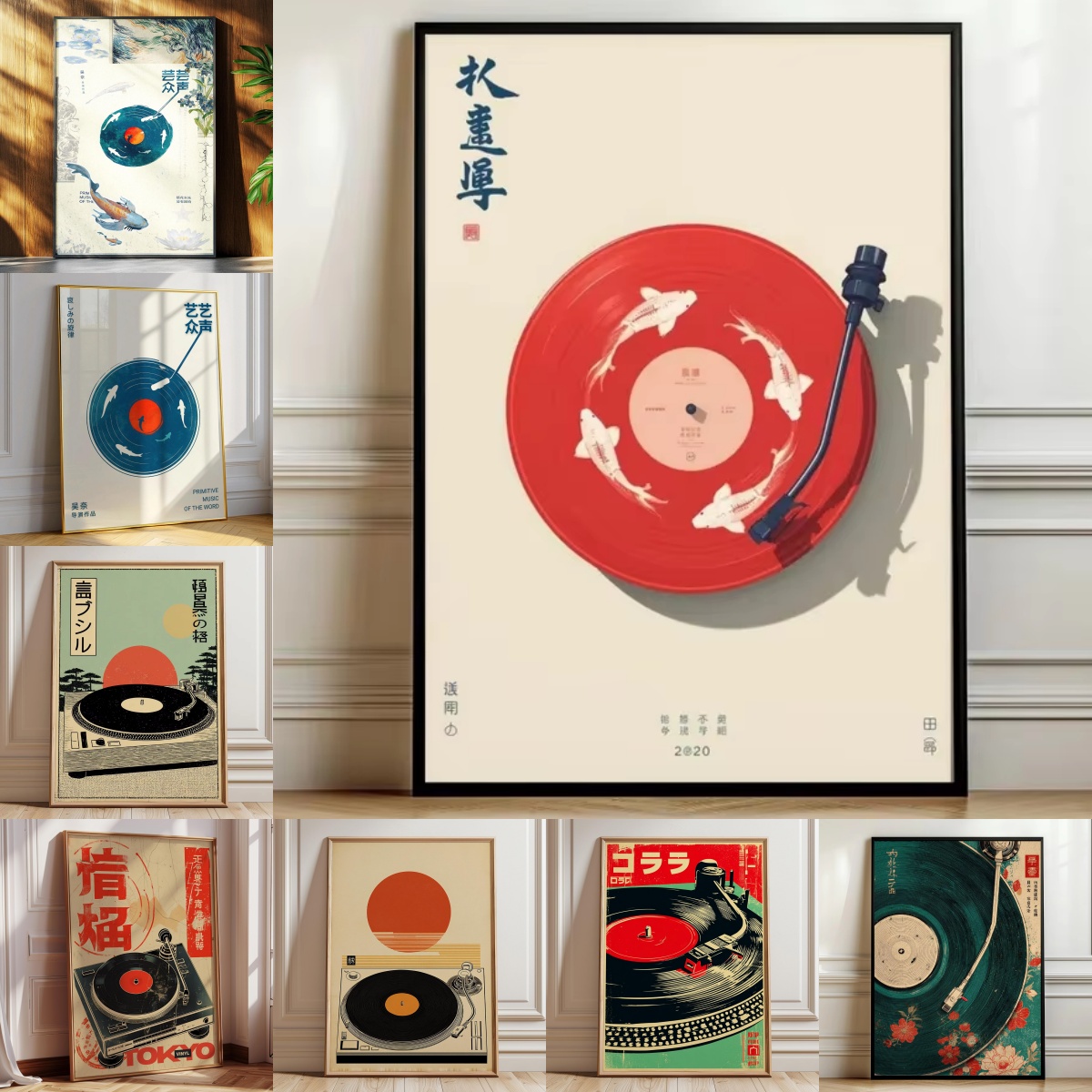 Home Decor Aesthetic Pinterest - Poster Cetak Kanvas Musik Retro Jepang