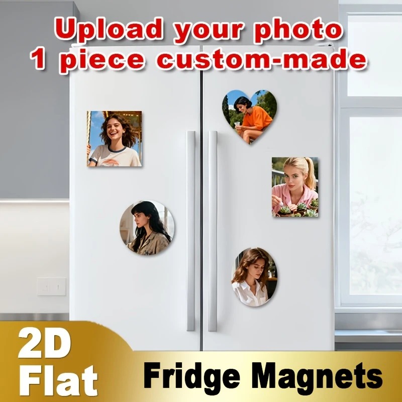 Home Decor Kitchen - Magnet Kulkas Foto Kustom 2D Datar