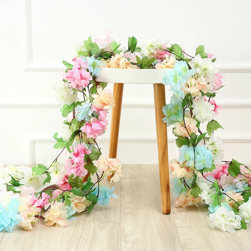 Home Decor Garland - 2.3M Wisteria Bunga Buatan Cherry Blossom