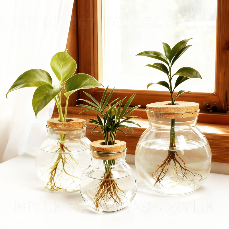 Terrarium Glass Bottle - Vas Kaca Tanaman Hidroponik dengan Tutup