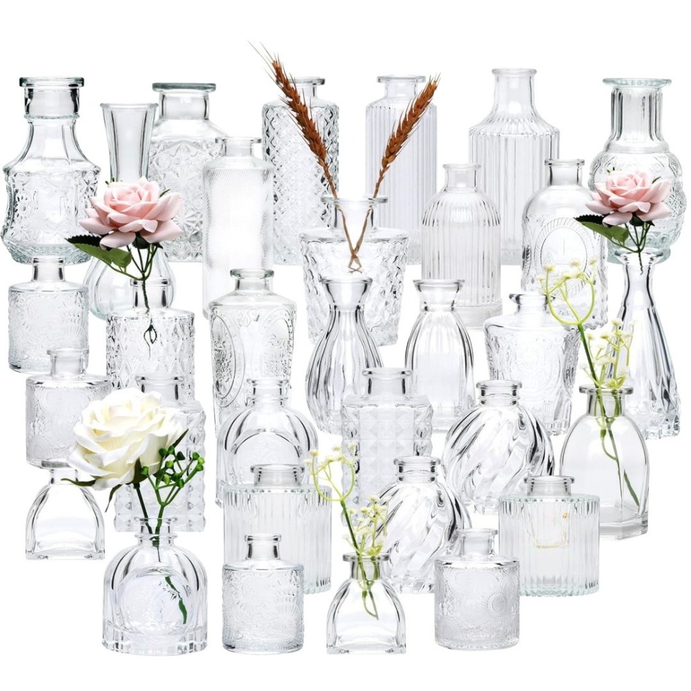 Terrarium Glass Bottle - 10 Buah Vas Kaca Mini Relief