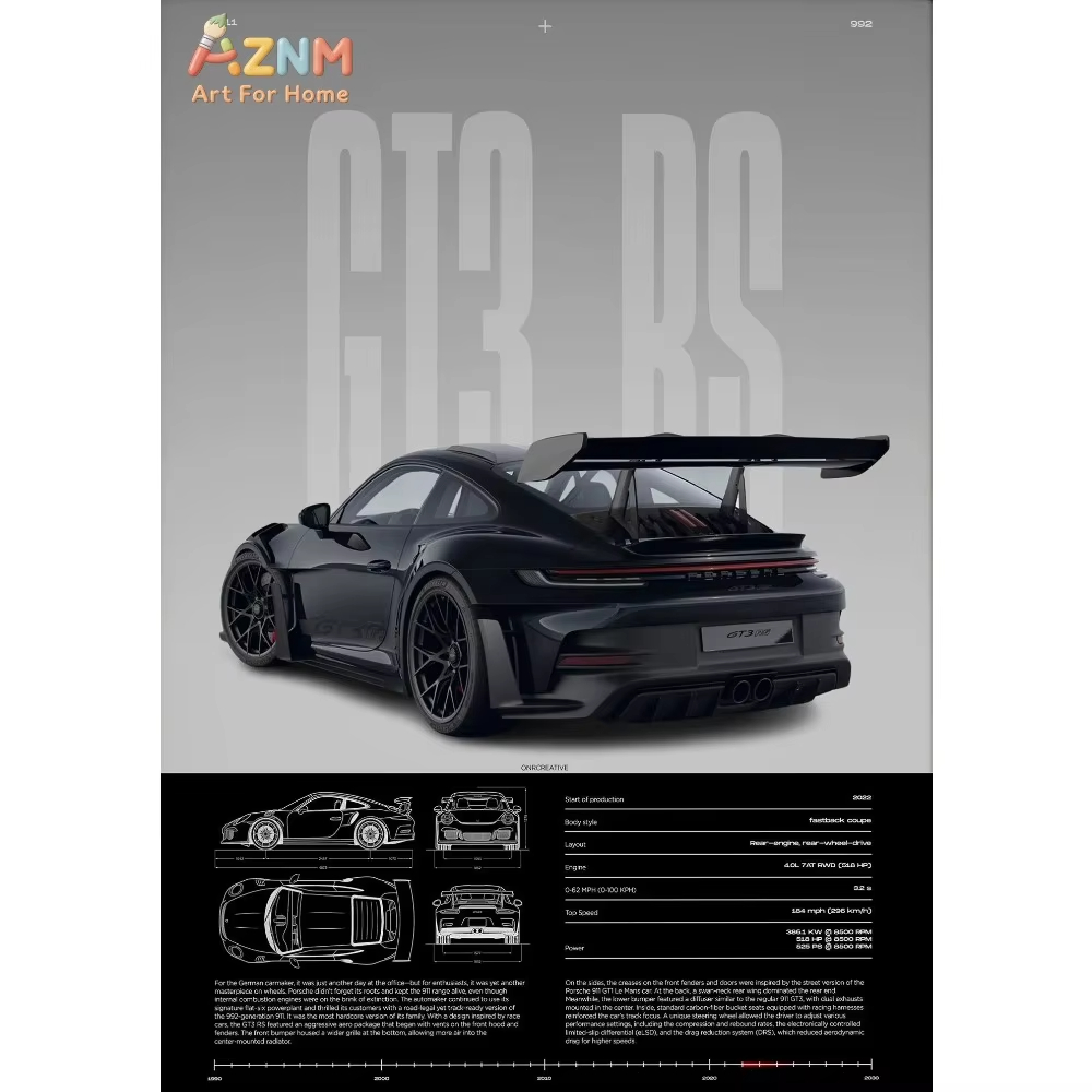 Home Decor Interior - 1 Buah Poster Supercar Mobil Sport