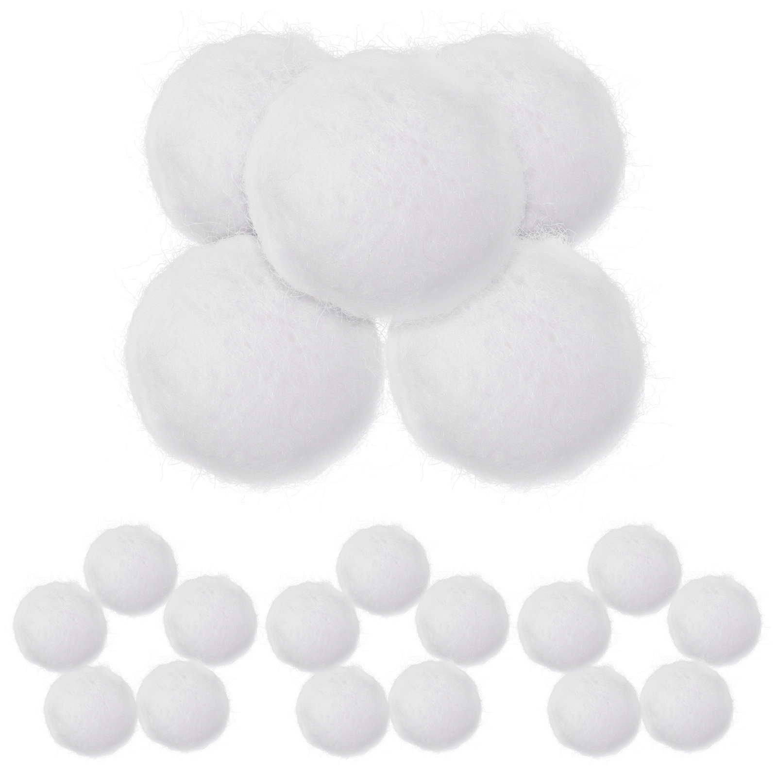 Home Decor Garland - 20 Buah Bola Wol Felt Buatan