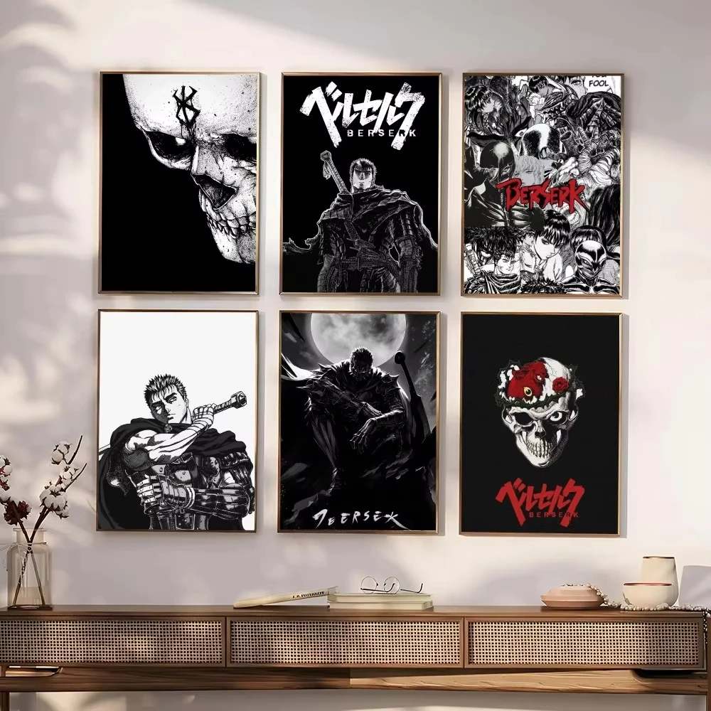 Home Decor Scrap - Poster Anime B-berserk Cetak Kertas Dekorasi