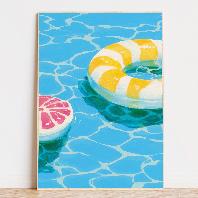 Poster Lukisan Pohon Palem Pel - Floating Shelves ulasan dan harga