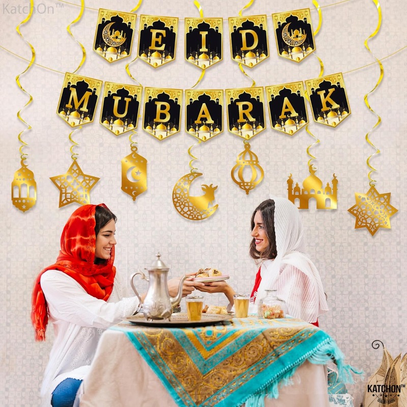 Hiasan Kertas Garland Eid Muba - Home Decor Garland ulasan dan harga