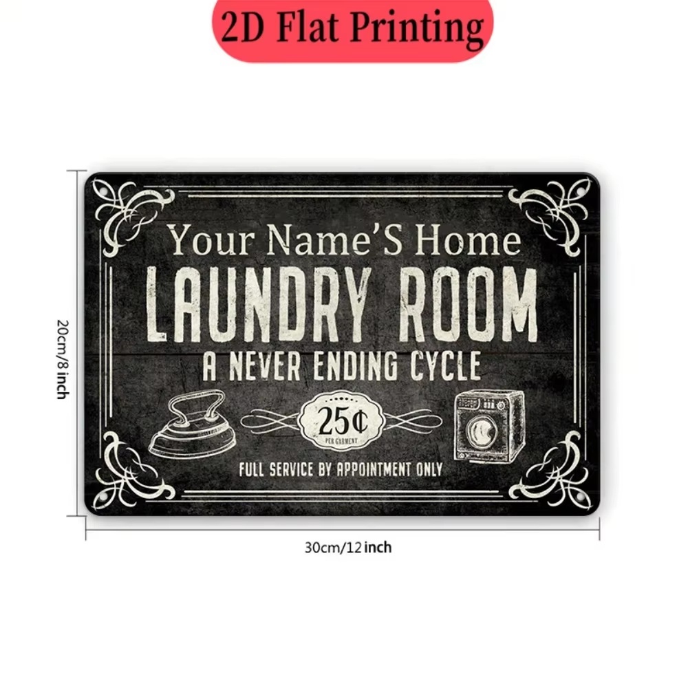 Papan Nama Laundry Kustom, Dek - Home Decor Kitchen ulasan dan harga