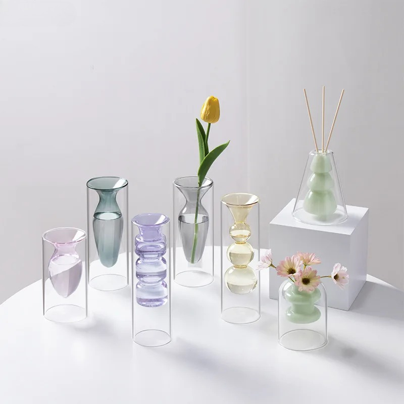 Vas Kaca Dua Lapis Warna-warni - Terrarium Glass Bottle ulasan dan harga