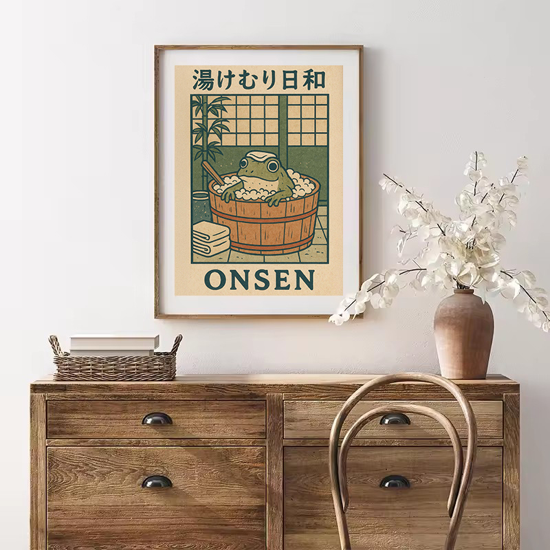 Poster Cetak Kanvas Katak Lucu - Home Decor Aesthetic Pinterest ulasan dan harga