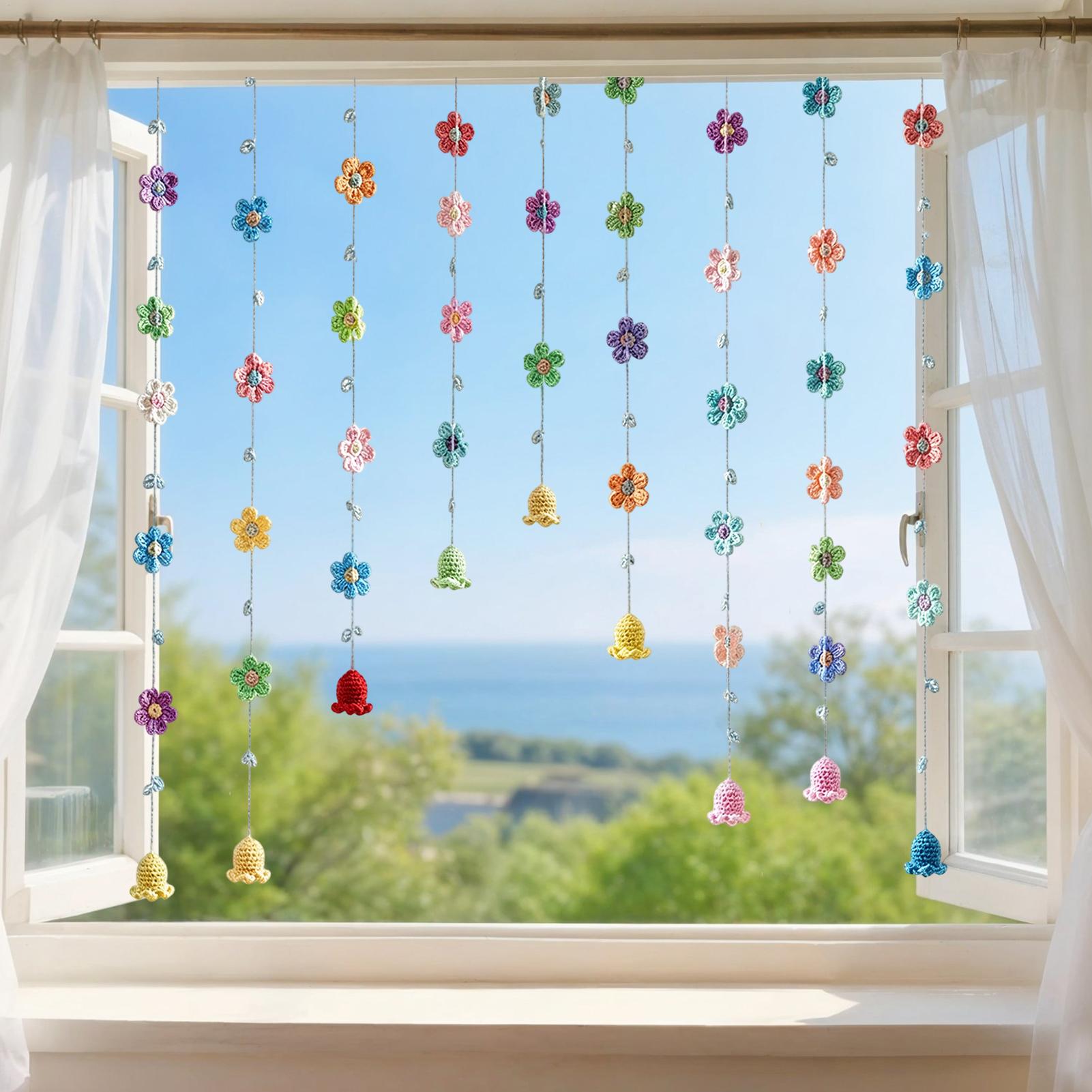Karangan Bunga Rajut untuk Dek - Home Decor Garland ulasan dan harga