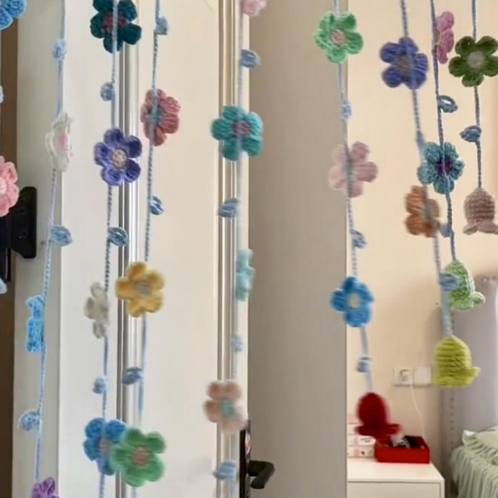 Karangan Bunga Rajut untuk Dek - Home Decor Garland ulasan dan harga