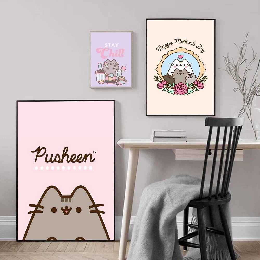 Lucu Kawaii P-Pusheens Cetak P - Home Decor Aesthetic Pinterest ulasan dan harga