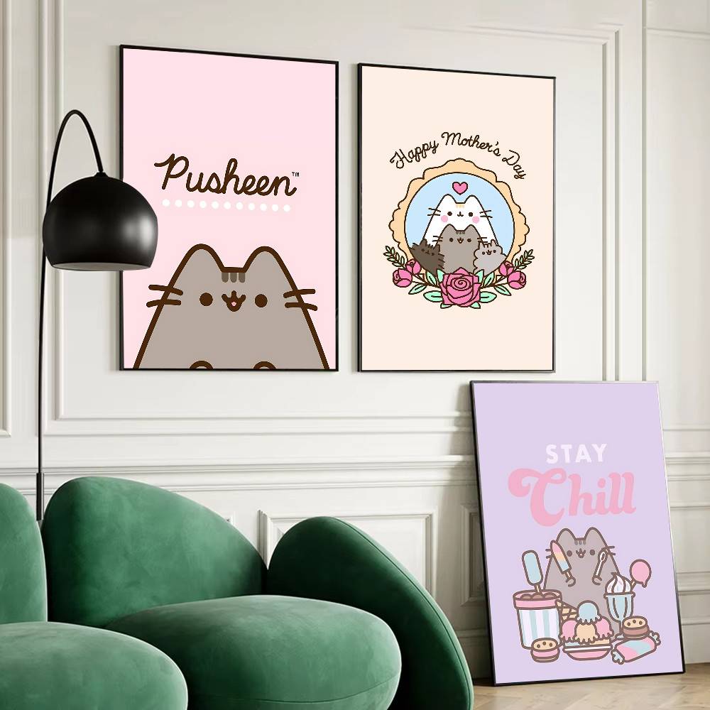 Lucu Kawaii P-Pusheens Cetak P - Home Decor Aesthetic Pinterest ulasan dan harga