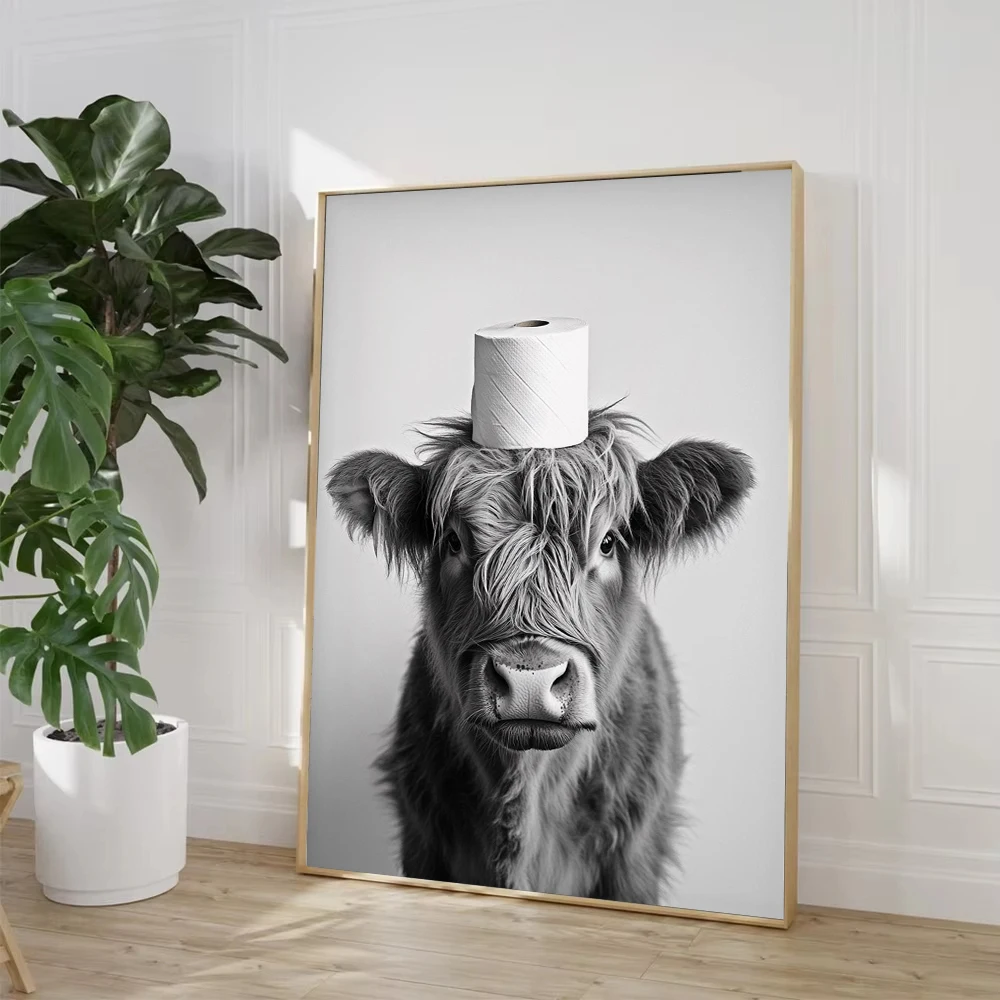 Poster Cetak Kanvas Sapi Datar - Home Decor Scrap ulasan dan harga