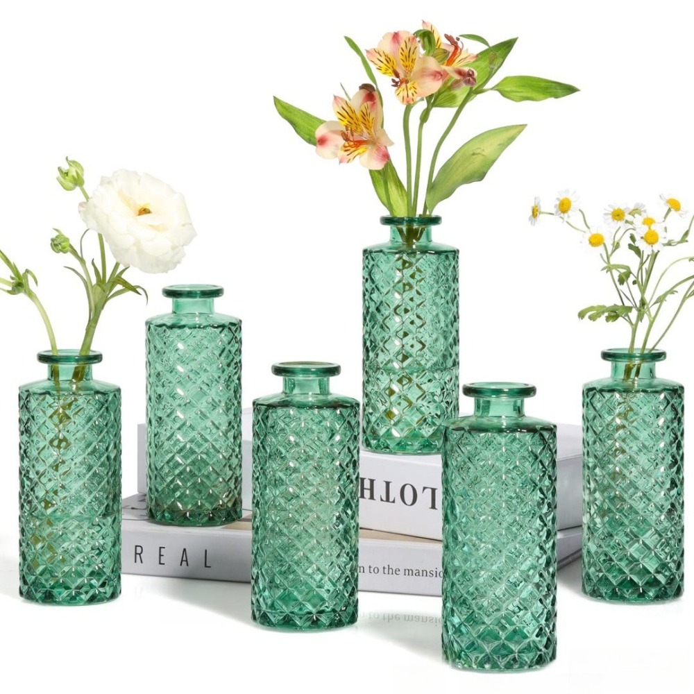 10 Buah Vas Kaca Mini Relief R - Terrarium Glass Bottle ulasan dan harga