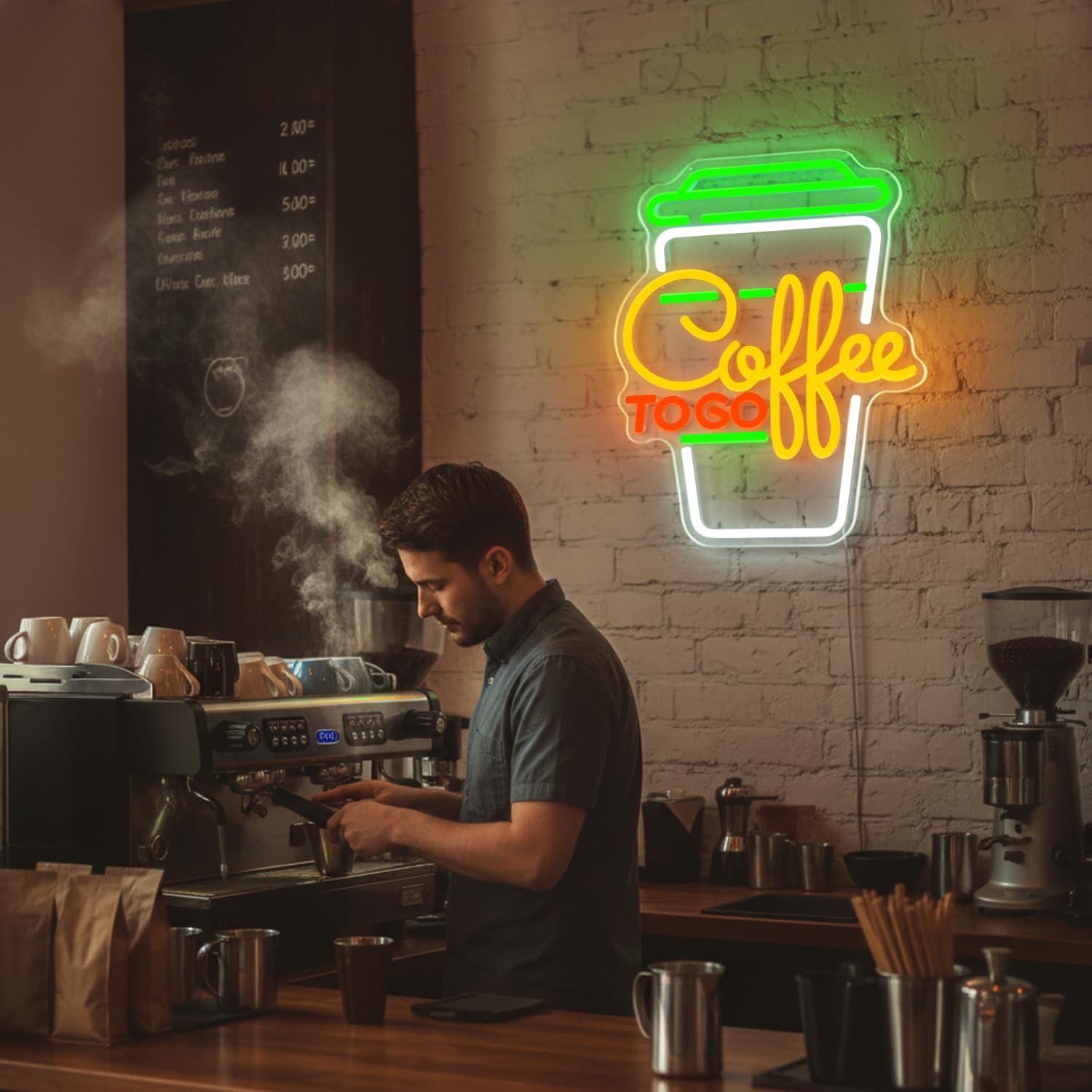Lampu LED Neon Sign Kopi USB y - Home Decor Kitchen ulasan dan harga
