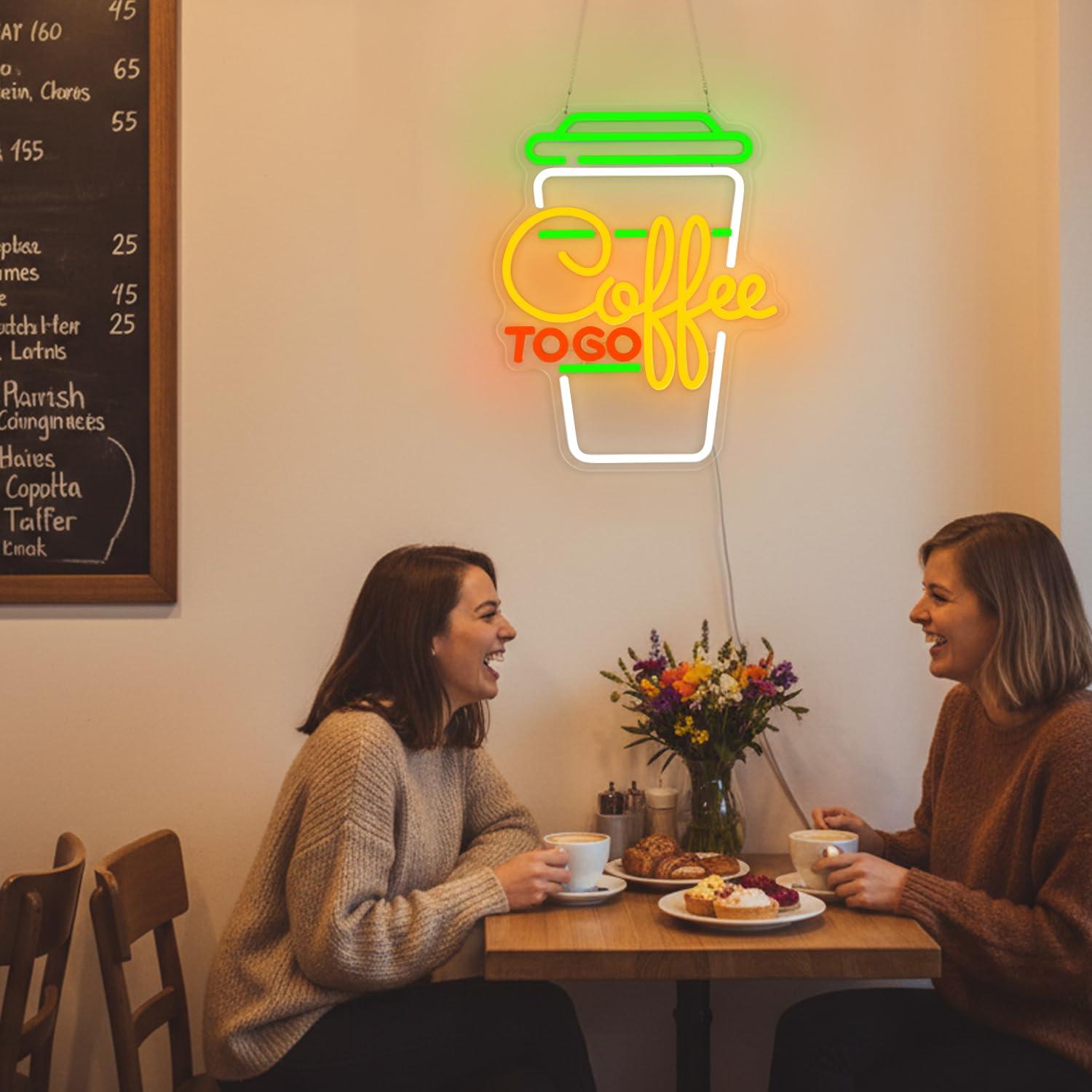 Lampu LED Neon Sign Kopi USB y - Home Decor Kitchen ulasan dan harga