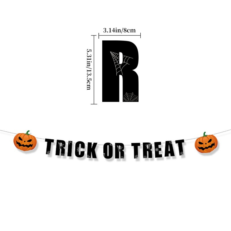 Spanduk Pola Kartun Halloween  - Home Decor Garland ulasan dan harga