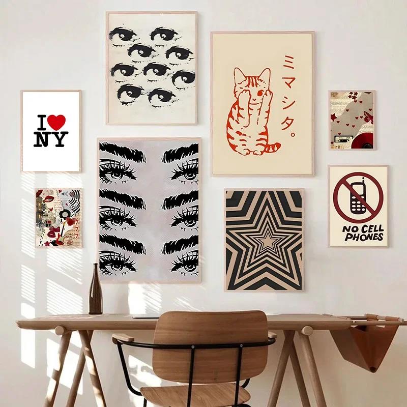 Poster Gaya Rock Y2K Lukisan K - Home Decor Aesthetic Pinterest ulasan dan harga