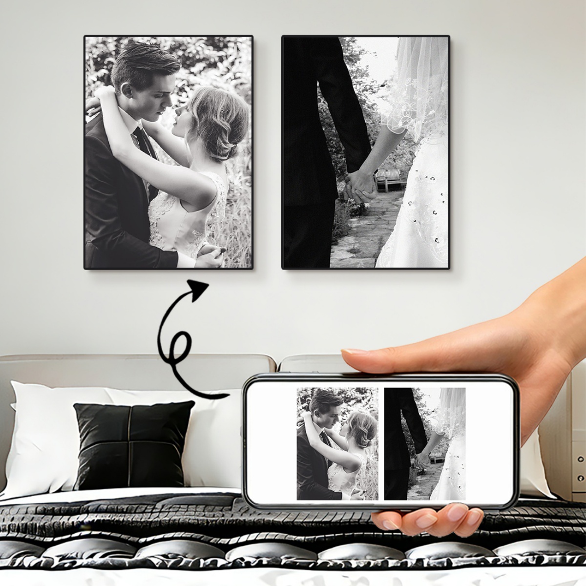 2 buah/set Cetak Kanvas Kustom - Home Decor Aesthetic Pinterest ulasan dan harga