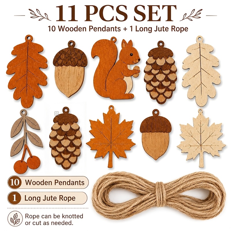 Hiasan Dinding Kayu Musim Gugu - Home Decor Garland ulasan dan harga