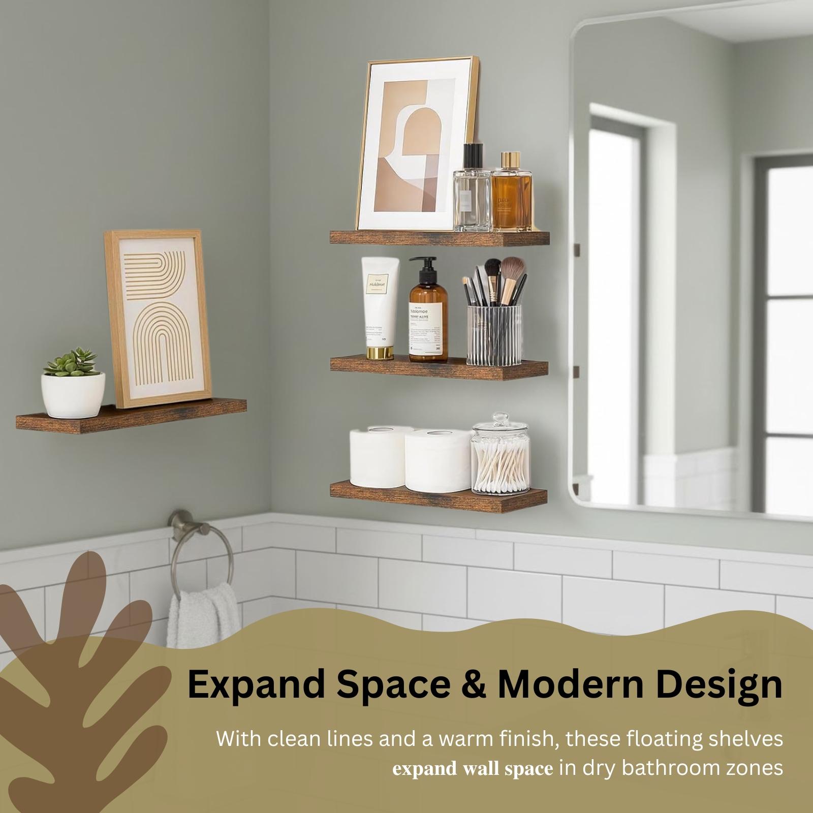 4 Buah Rak Dinding Mengambang, - Floating Shelves ulasan dan harga