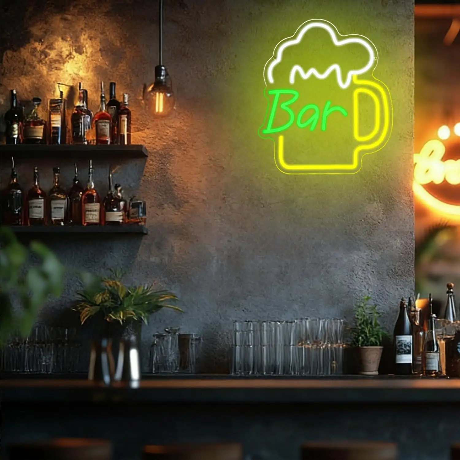 Lampu LED Neon Sign Bar Bir US - Home Decor Kitchen ulasan dan harga