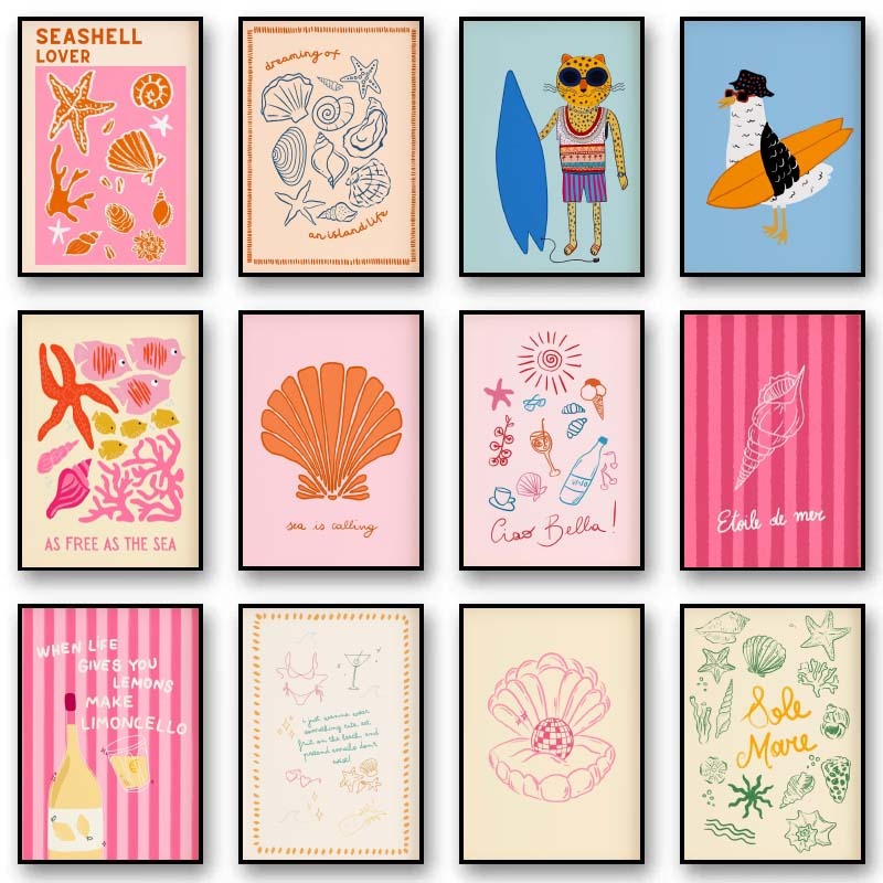 Poster Preppy Tropis Poster Mu - Home Decor Aesthetic Pinterest ulasan dan harga