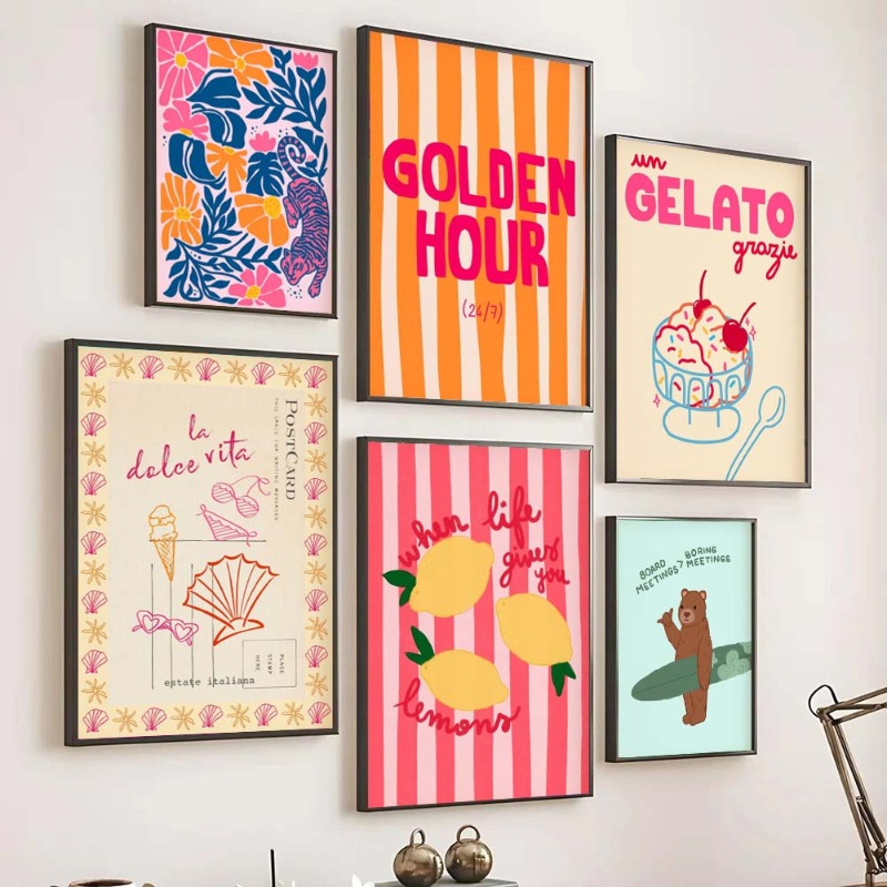 Poster Preppy Tropis Poster Mu - Home Decor Aesthetic Pinterest ulasan dan harga