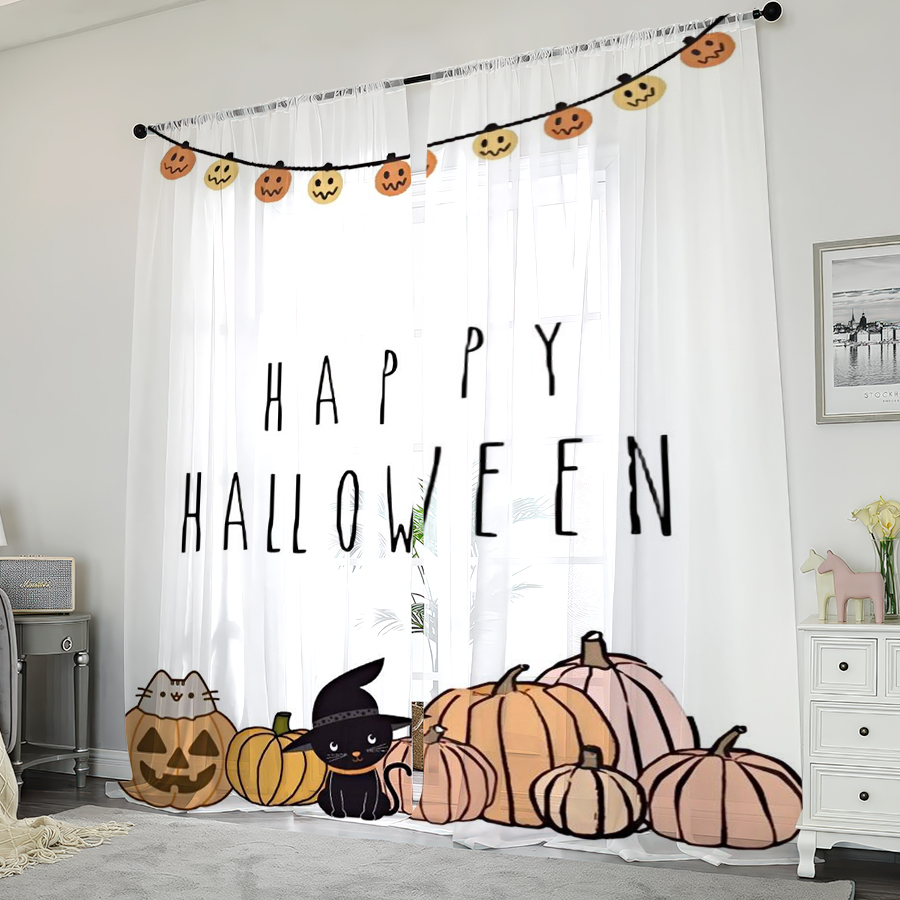 2PCS Tirai Transparan Cetak Di - Home Decor Garland ulasan dan harga
