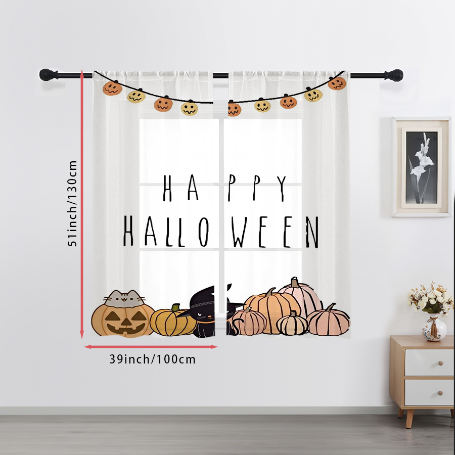 2PCS Tirai Transparan Cetak Di - Home Decor Garland ulasan dan harga