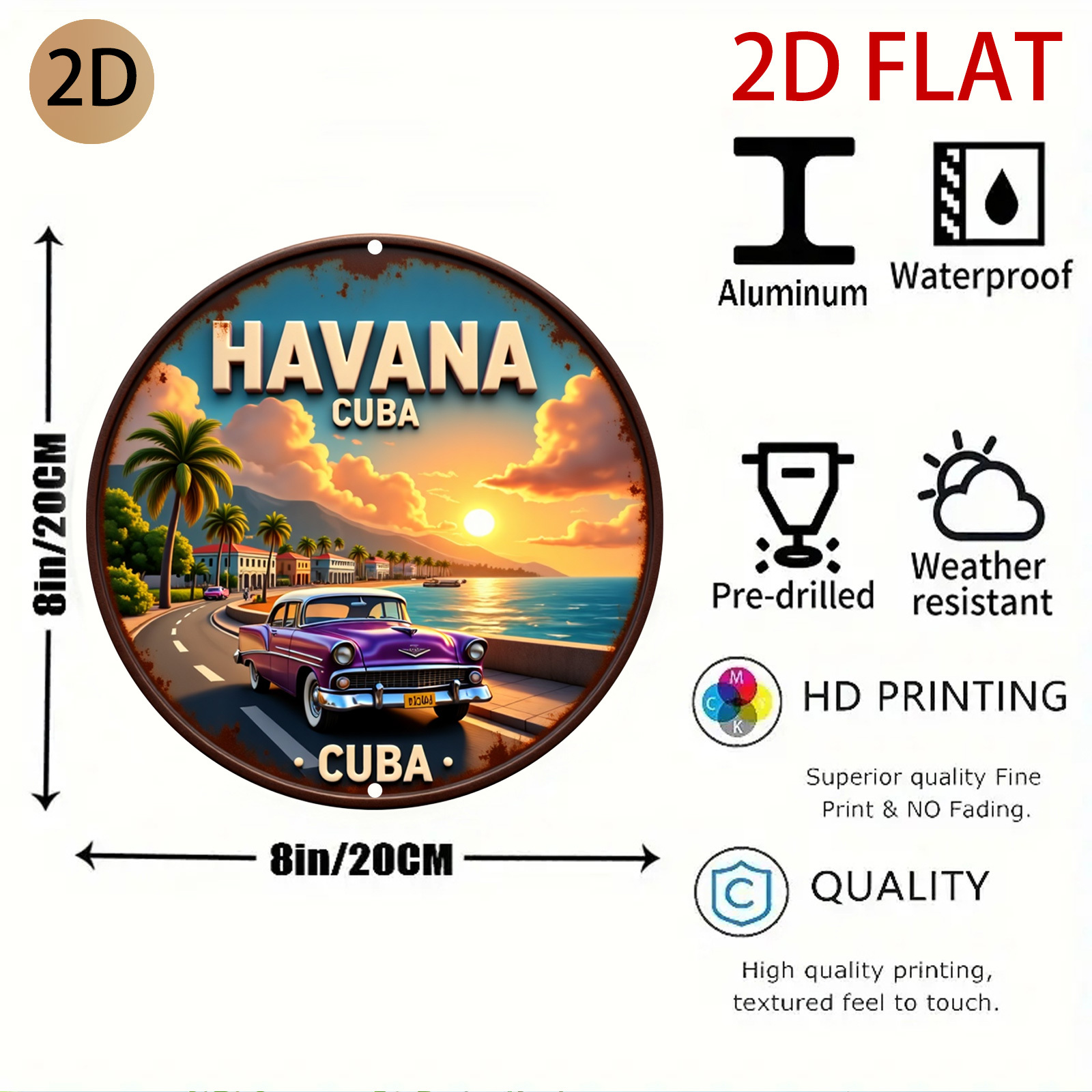 Logo Havana Kuba 2D Datar Berb - Home Decor Logo Design ulasan dan harga