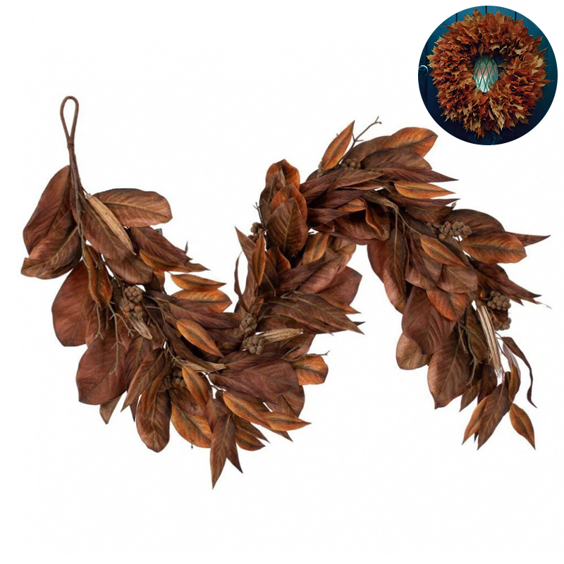 Karangan Bunga Daun Magnolia B - Home Decor Garland ulasan dan harga