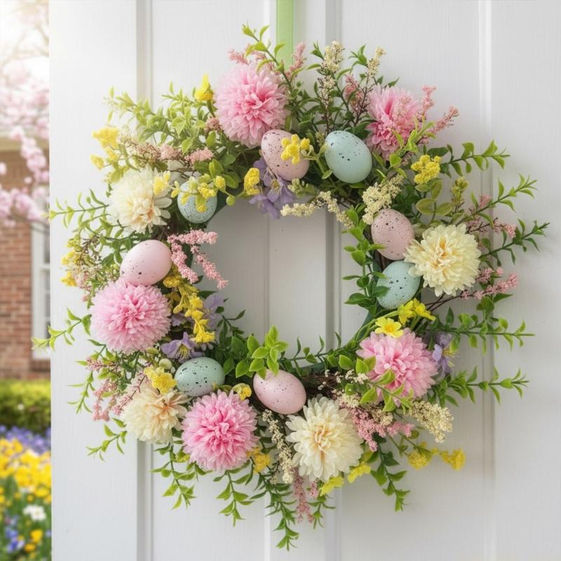 QX2E Karangan Bunga Dekoratif  - Home Decor Garland ulasan dan harga