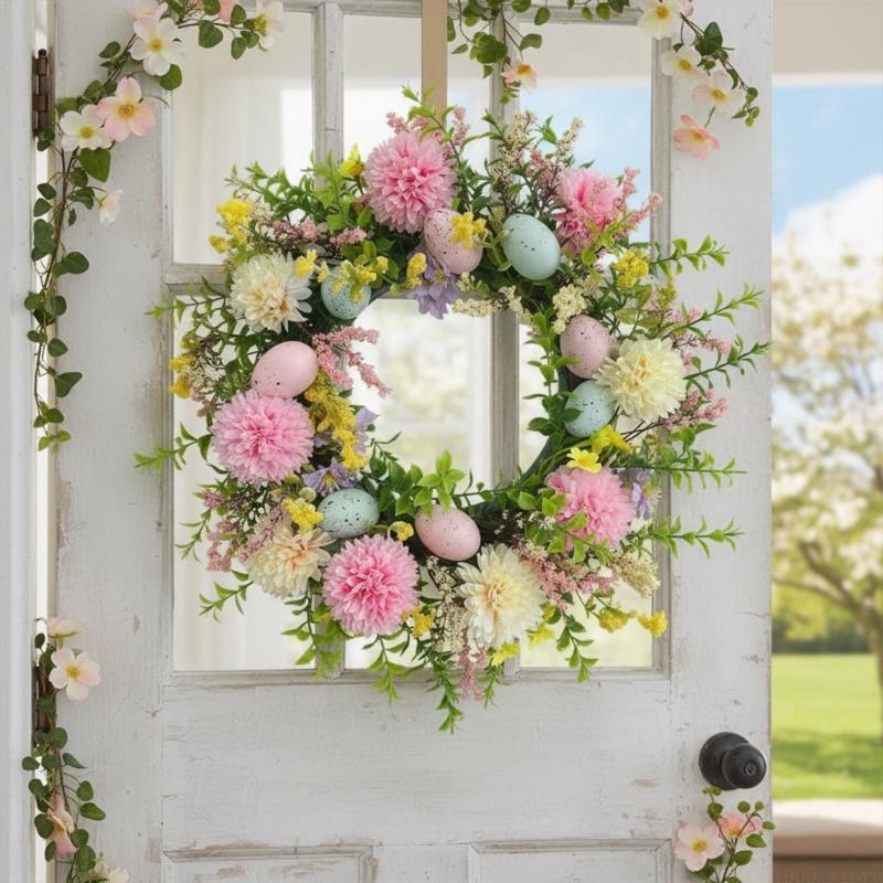 QX2E Karangan Bunga Dekoratif  - Home Decor Garland ulasan dan harga