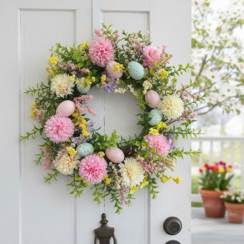 QX2E Karangan Bunga Dekoratif  - Home Decor Garland ulasan dan harga