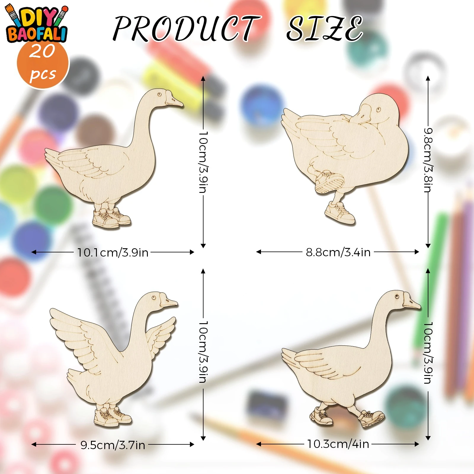 20 Buah Set Kerajinan Kayu Bel - Home Decor Painting ulasan dan harga
