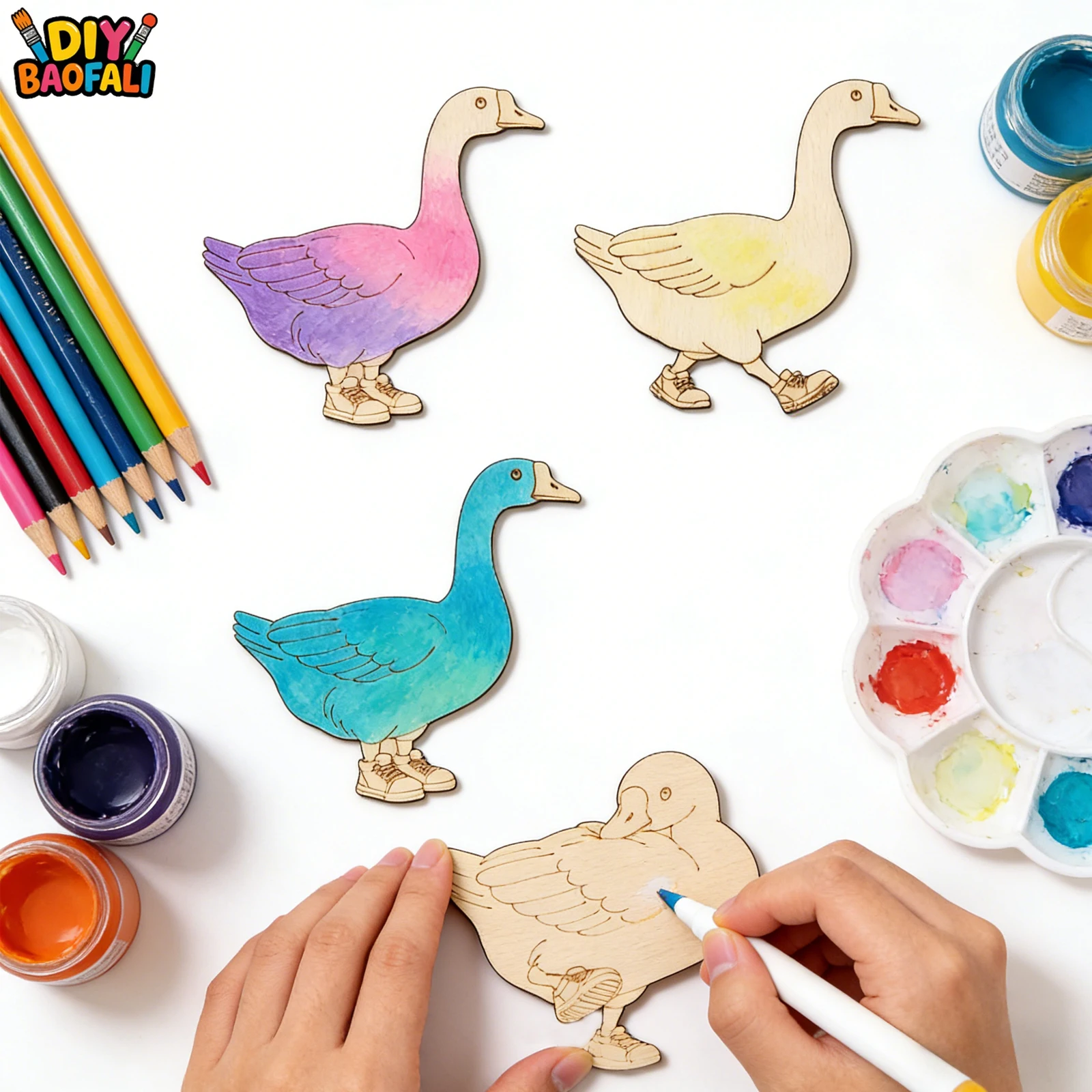 20 Buah Set Kerajinan Kayu Bel - Home Decor Painting ulasan dan harga